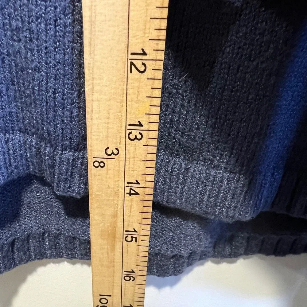 Edikted Womens Sweater Graphic Bow Cropped‎ Navy Blue XS/S